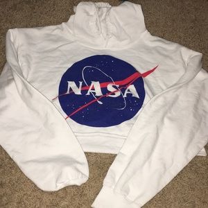 NASA cropped hoodie
